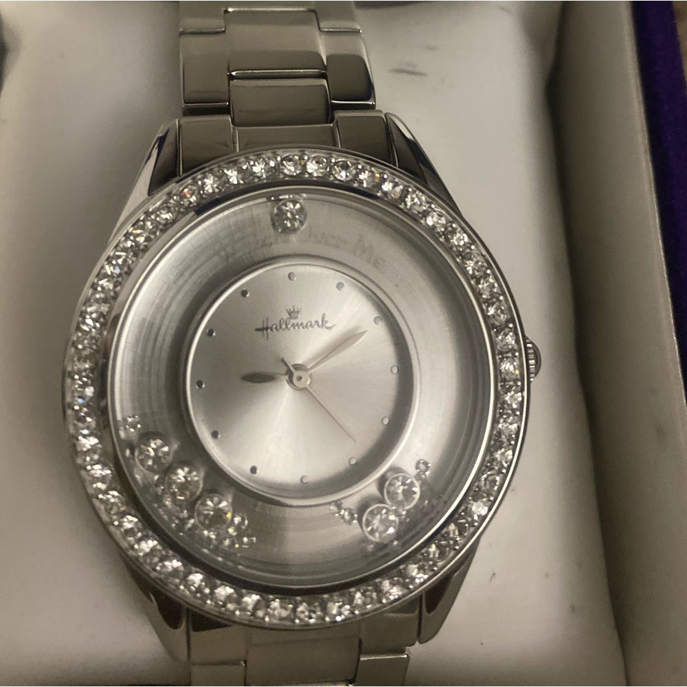 Hallmark Stainless Steel Crystal Watch